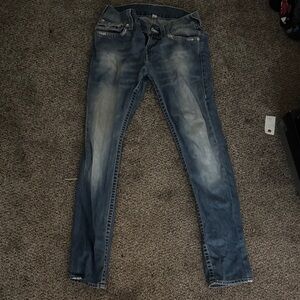 True Religion Faded Blue Skinny Jeans